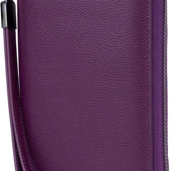 WOMENS LARGE 16 SLOT CARED WALLET IN PURPLE - Picture 3 of 5